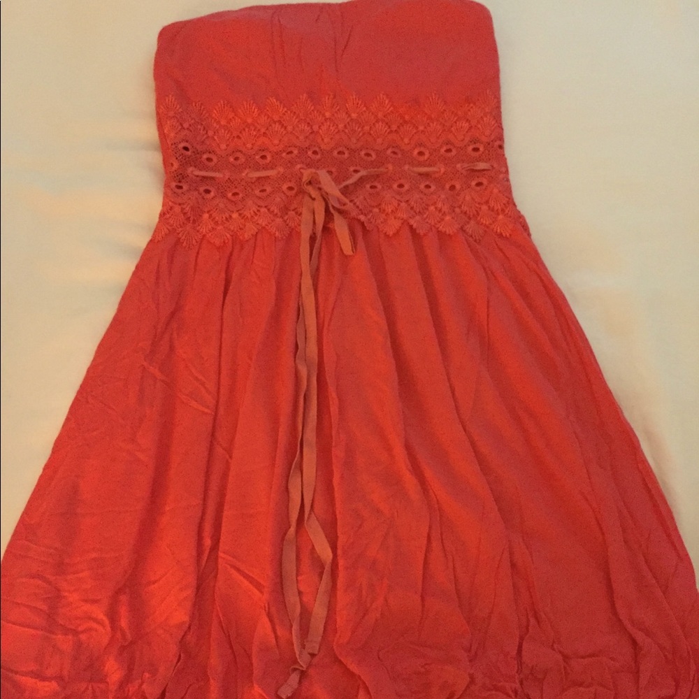 Pink short summer dress